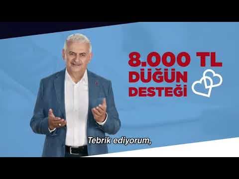 Binali Yıldırım'dan Evleneceklere 8 bin tl destek