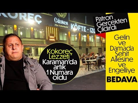 Karaman'da Gürses Kokoreç Büyük ilgi topluyor.