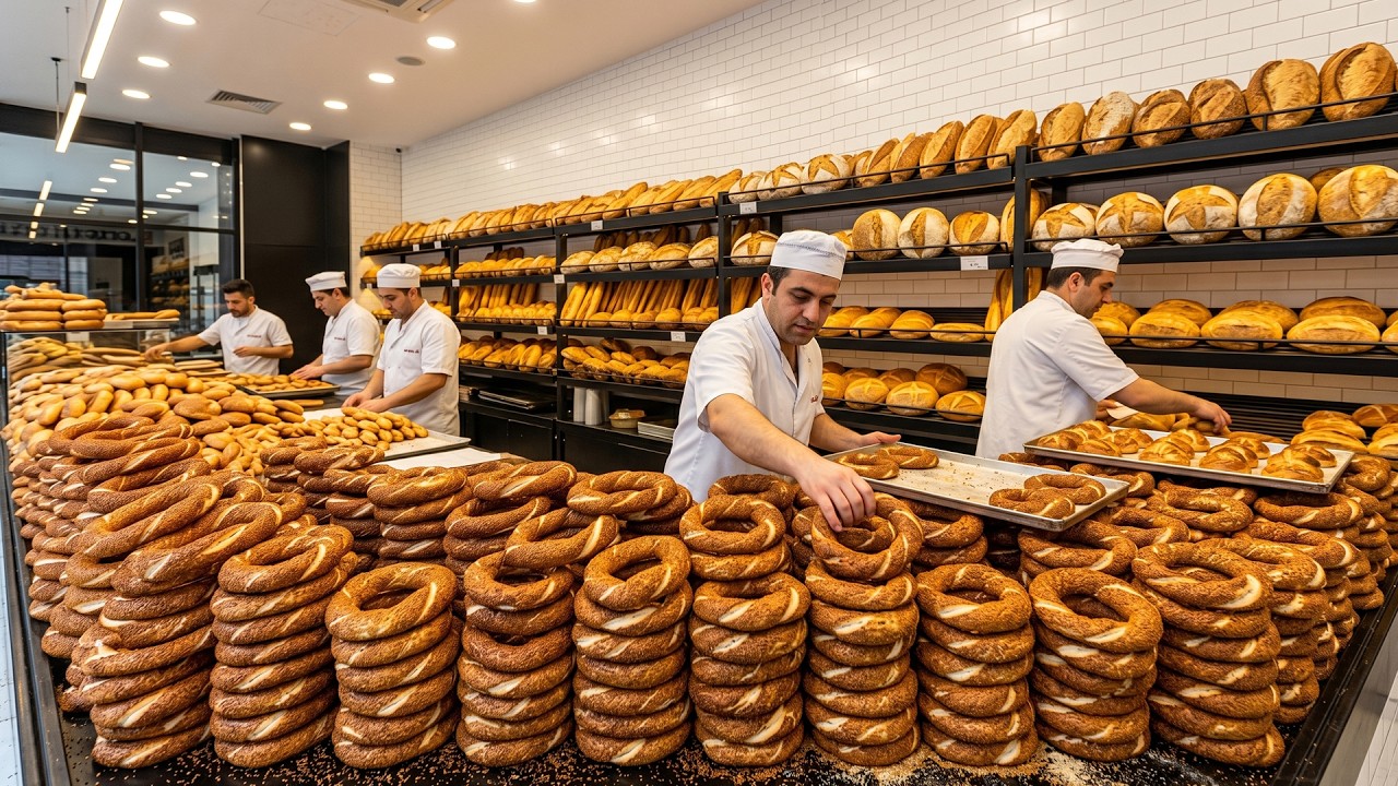 Efsane Simit ve Börek Üretimi! Bu Fırın Hiç Durmuyor